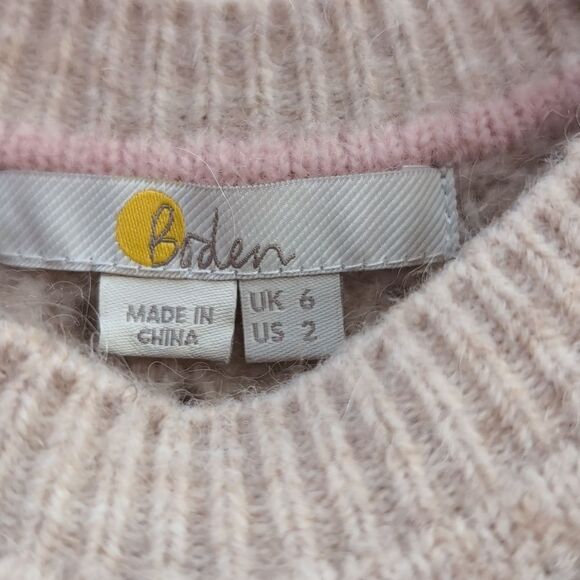 Boden Cream Mini Cable Knit Sweater Dress Sz 2 - Picture 6 of 12